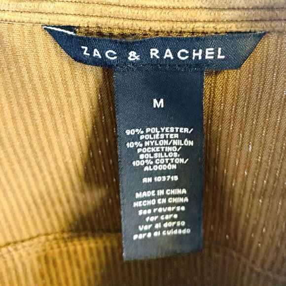 Zac & Rachel Brown Corduroy Trucker Jacket Women's Plus Size M Button Up - Picture 6 of 8